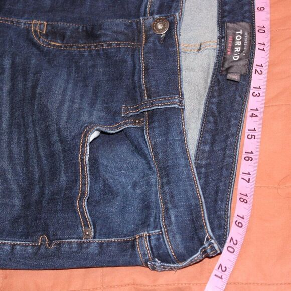 Torrid Dark Blue Cotton Premium high Rise Skinny Jeans Women's Size 22 - Picture 14 of 16